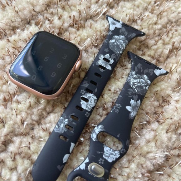 (Only Band) Floral Strap Compatible with Apple Watch Strap 38mm/40mm/42mm/44mm - Picture 6 of 7